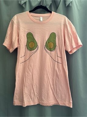 Light Pink Playful Avocado Graphic Crewneck Tee